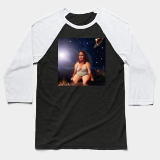 Mona Lisa in the galaxy far far away Baseball T-Shirt